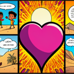 **Image 1 Prompt: "The Storyboard's Core: Transforming Ideas into Engaging Children's Content"**
    A vibrant, conceptual illustration centered around a large, glowing storyboard, stylized as a pulsating "beating heart" or a central hub. From one side, abstract, colorful "idea bubbles" float in, merging into the detailed panels of the storyboard. On the other side, these panels transform into dynamic, highly engaging animated scenes featuring cheerful characters and bright landscapes, captivating the attention of smiling children. A diverse team of creative professionals (writer, artist, director, editor), reflecting an Arabic aesthetic, collaboratively surround the storyboard, symbolizing unity and precision in their work. The background subtly incorporates geometric patterns and warm colors reminiscent of Arabic design, emphasizing the foundational role of the storyboard in creating high-quality, harmonious children's visual content.