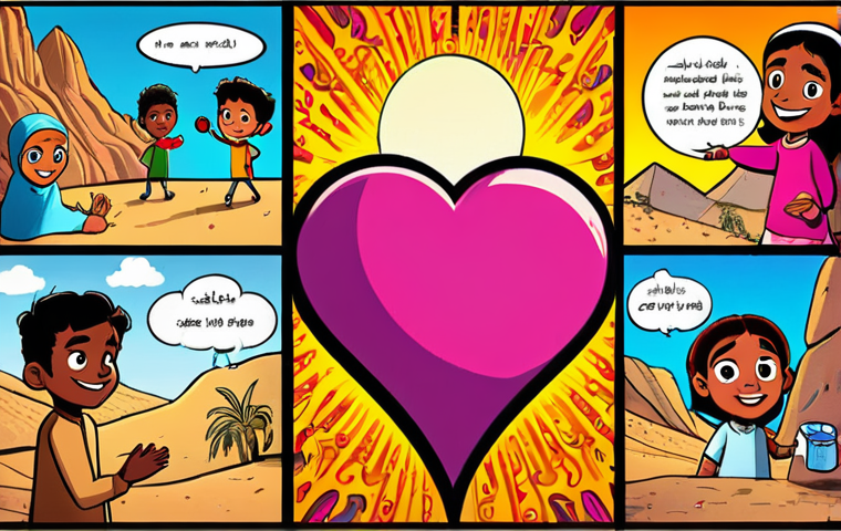 **Image 1 Prompt: "The Storyboard's Core: Transforming Ideas into Engaging Children's Content"**
    A vibrant, conceptual illustration centered around a large, glowing storyboard, stylized as a pulsating "beating heart" or a central hub. From one side, abstract, colorful "idea bubbles" float in, merging into the detailed panels of the storyboard. On the other side, these panels transform into dynamic, highly engaging animated scenes featuring cheerful characters and bright landscapes, captivating the attention of smiling children. A diverse team of creative professionals (writer, artist, director, editor), reflecting an Arabic aesthetic, collaboratively surround the storyboard, symbolizing unity and precision in their work. The background subtly incorporates geometric patterns and warm colors reminiscent of Arabic design, emphasizing the foundational role of the storyboard in creating high-quality, harmonious children's visual content.